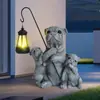 Estatueta de Cachorro Golden Retriever Realista Transfronteiriça Luz Solar para Jardim Caminho de Jardim Decoração de Vila Artesanato Estátua para Casa