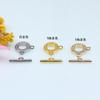 Oro de 14K micro incrustado de circonita hebilla OT Trébol amor hebilla IQ pulsera collar hebilla de conexión accesorios de joyería DIY