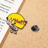 Insignia de Dibujos Animados Serie de Texto Inspirador Aleación Gotas de Aceite Suministros para Estudiantes Accesorios Broche Pequeño de Metal Lindo Hebilla de Cintura