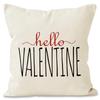 Nueva funda de almohada de lino con estampado de coche rojo para San Valentín, funda de cojín para sofá con diseño transfronterizo
