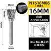 Cabeza de rectificado de acero de tungsteno aleación dura lima rotativa cabeza de corte cono invertido fresa rectificadora de metal tallado patrón de ranura simple y doble tipo N
