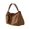 Bolsa de Axila de Felpa Vintage de Gamuza de Nicho Otoño e Invierno para Mujer Nueva 2024 Bolso Tote Simple de Gran Capacidad Bolso de Hombro