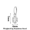 Nuevo Colgante de Acero Inoxidable Letra Zirconia Venta Caliente Accesorios para Collares Pendientes DIY 26 Dijes de Letras Inglesas A-Z