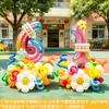 Adecuado para el Día del Niño Globos de Colores con el Número 61 Decoración para Escuela y Jardín de Infantes Montaje de Ambiente y Sesiones de Fotos