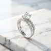 Anillo de moda Tong Lin con deseos transfronterizos de Europa y América, anillo de plata esterlina s925 en oro rosa, diseño de nicho, anillo de diamantes, conjunto de anillo