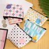 Mini llavero de coche con colgante para mujer, monedero de lona, estilo coreano, bonito monedero