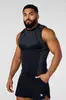Chaleco sin mangas deportivo para correr y fitness estilo americano nuevo, con estampado, transpirable, a la moda, ajustado, top moderno para hombre