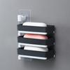 Caja de Jabón Giratoria Baño Baño Colgante de Pared Drenaje Caja de Jabón Hogar Sin Taladro Caja de Almacenamiento Creativa Estante de Almacenamiento