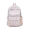 Mochila estrellada estilo ins nueva para estudiantes mujeres, linda bolsa escolar de gran capacidad para estudiantes de secundaria y preparatoria, mochila casual para viajes