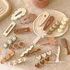 Novo Milk Curry Color Hairpin Side Clip Lado das mulheres Cute Hairpin Duckbill One-word Clip Bangs Clip Headwear Clip