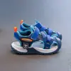 Sandalias Nezha para Niños Nuevas de Verano para Niños con Punta Cerrada de Malla Deportivas para Playa Sandalias de Velcro Antideslizantes para Niños