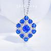 Novo Design Sense Luxo High-end Royal Royal Sapphire Pingente Esmeralda Açúcar Tarfanda Pedra Colar