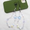 Nueva cadena para teléfono móvil estilo INS con lazo de cuentas, cordón DIY, cadena colgante resistente a caídas con personalidad moderna para mujer