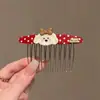 Pinza para el Cabello con Diseño de Lunares de Cachorro Peine Inverso para Mujer 2026 Nuevo Accesorio de Lado de Corona Alta Pinza para el Flequillo Adorno para el Cabello