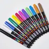 Marcador de Pluma de Acrílico Líquido Directo Blanco y Negro, Pluma de Acuarela de Alta Calidad, Pluma para Journaling en Tarjeta Negra DIY, Punta Suave para Dibujar