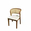 Mesa y Silla para Comedor Comercial Bolsa Suave Asiento Tarjeta Silla de Ratán Tienda de Postres y Té con Leche Restaurante Cafetería Combinación de Mesa y Silla de Madera Maciza