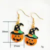 Pendientes Serie Halloween Ganchos para Orejas Calabaza Fantasma Calavera Personalizados Pendientes de Goteo de Aceite Halloween Fabricantes de Comercio Exterior Venta al por Mayor