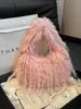 Bolso de Mano Peludo de Otoño e Invierno Transfronterizo para Mujer, Bolso de Mano Peludo de Moda de Gran Capacidad, Bolso Bandolera Tipo Dumpling, Bolso de Mano