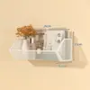 Estante de almacenamiento de pared para dormitorio, no requiere taladro, cesta colgante de mesita de noche, artículos esenciales para dormitorio, estante de almacenamiento de pared, organizador de litera superior