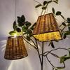 Iluminación de bola de ratán creativa Decoración festiva de Navidad y Año Nuevo Cadena de luces Colgante Artesanía de ratán hecha a mano