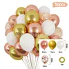 Set de Globos de Látex con Lentejuelas Amazon Transfronterizo 50 Piezas Globos Engrosados al por Mayor para Decoración de Cumpleaños y Festivales para Niñas
