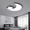 Luz de Luna y Estrellas Moderna Simple Arte de Luz LED Sin Electrodos Control Remoto Luz de Techo de Luna y Estrellas Luz de Dormitorio Luz Infantil
