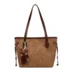 2025 Nova Bolsa Feminina da Moda Tendência Grande Capacidade Bolsa de Ombro Estilosa Bolsa Tote Simples de Braço