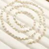 Collar de perlas de agua dulce con diseño de nicho coreano para mujer, colgante de perla barroca cuadrada de forma especial, cadena de clavícula para mujer