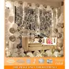 Set de Globos de Cumpleaños, Decoración para Fiesta de Cumpleaños de Novia en San Valentín, Globos de Papel de Aluminio, un Set Completo con un Toque de Lujo
