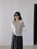 Suéter de Punto Estilo Coreano Jiangzuo con Mangas Murciélago para Mujer Primavera Temprana 2026, Top Versátil Casual Irregular 9103