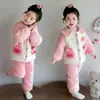 Pijama de una pieza para niños, terciopelo de coral, otoño e invierno, forro polar, engrosado, saco de dormir para bebé, ropa de casa de franela con dinosaurios para niños.
