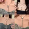 Brillante Collar de Mariposa Completamente Incrustado de Diamantes para Mujer Estilo Coreano Ins Moda Elegante Versátil Cadena para Clavícula Diseño de Nicho Accesorios para el Cuello