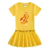 Ropa Nueva de Verano 2023 Estilo Coreano Ropa Infantil Vestido de Manga Corta Algodón para Bebé Plisado Estilo Occidental Falda Delgada