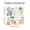 Combinación de Animales de Dibujos Animados Cebra León Pegatinas de Pared Guardería Habitación Infantil Decoración de Fondo Pegatinas de Pared Venta al por Mayor Personalización