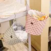 Cesta de lavandería de lunares para mesita de noche, almacenamiento para dormitorio, gran capacidad, cesta de lavandería para baño, redonda, plegable, para dormitorio