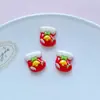Accesorios Navideños de Resina de Dibujos Animados Accesorios para Zuecos Horquilla DIY Joyería Piezas Pequeñas Funda para Teléfono Móvil Parche de Pegamento Cremoso