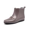Moda sapatos femininos de salto baixo botas de chuva botas de chuva da moda sapatos de água baixa das mulheres estudantes de cor sólida botas de água sapatos de borracha sapatos de trabalho de cozinha