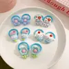 Lindos elásticos para el pelo de niños que no dañan el cabello, anillos de pulgar de dibujos animados de verano para bebés con cabello fino, elásticos para el pelo al por mayor