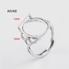 Soporte de anillo bañado en plata para mujer cera de abeja Anillo abierto para mujer soporte vacío para anillo color tesoro Jade soporte de anillo vacío