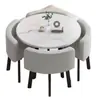 Juego simple de mesa y sillas de oficina para negociación, mesa creativa de recepción para tienda de té de leche, mesa redonda pequeña de recepción informal, mesa de comedor