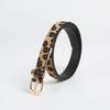 Venta Caliente Transfronteriza 2026 Nuevo Cinturón de Mujer con Estampado de Leopardo y Doble Anillo, Versátil Cinturón de Abrigo de Moda Europeo y Americano, Cinturón de Cintura para Mujer