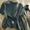Em Estoque Moda Nova Tendência Estilo Francês Tops Verão Camiseta Branca para Mulheres com Senso de Design