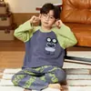 Pijamas para niños y adolescentes, nuevos modelos primavera y otoño 2026, algodón puro, manga larga, estilo fino, ropa de casa para niños y adolescentes, edición de otoño