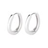 Pendientes SHIAI de plata de ley 925 con hebilla de oreja, anillo en forma de gota, básicos, combinables, sencillos para uso diario, estilo coreano, esenciales para mujeres