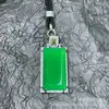 Fornecimento de Transmissão ao Vivo Pingente Liso Inlaid de Calcedônia Jade Gelo para Mulheres, Colar de Calcedônia Verde Espinafre da Moda Atacado