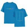 Camiseta Tour Mundial da Banda Coldplay 2025 Coldplay Mesmo Estilo Y2K Moda de Rua Europeia e Americana Manga Curta