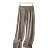 Verano Nuevo Pantalones de Hombre con Cordones Cintura Elástica Pierna Ancha Sueltos Rectos Casuales Deportivos Pantalones Largos Simples Versátiles Delgados
