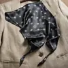 Pañuelo Triangular de Encaje Floral Estilo Francés para Mujer, Estilo Pastoral, Tocado con Lazo Negro para la Cintura, Turbante Vintage, Bufanda de Seda para Protección Solar