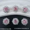 Pulsera Brazalete Collar Joyería de Copo de Nieve con Cierre de Cuentas DIY Corte Rosa Milenio Zirconia