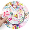 50 Pegatinas de Feliz Cumpleaños Película Flash Láser Feliz Cumpleaños Creativas Impermeables Decorativas para Cuaderno